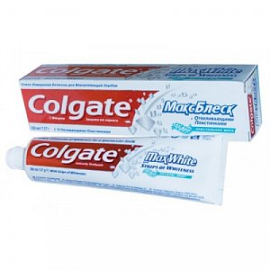 Colgate Зубная паста МаксБлеск с отбеливающими пластинками 100 мл