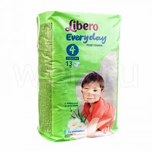 Libero Подгузники Everyday Maxi 7-18 кг 13 шт.