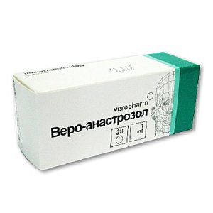 Веро-Анастрозол таблетки покрытые пленочной оболочкой 1 мг 28 шт.