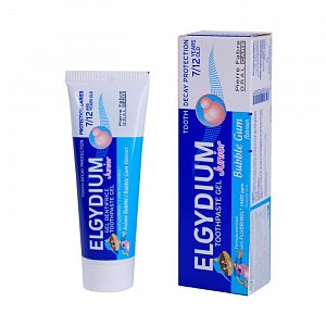 Elgydium Зубная паста-гель д/взрослых и детей 7+ junior bubble gum flavoir 50мл