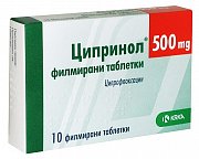 Ципринол таблетки покрытые пленочной оболочкой 500 мг 10 шт. Ципринол таблетки покрытые пленочной оболочкой 500 мг 10 шт.