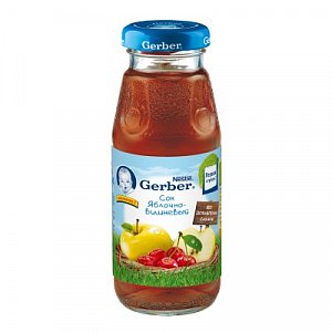 Gerber Сок Яблоко с вишней с 5 мес. 175 мл