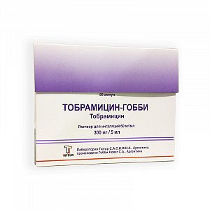 Тобрамицин-Гобби раствор для ингаляций 60 мг/мл ампулы 5 мл 56 шт.