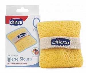 Chicco Губка рукавичка для купания махровая квадрат 0м+