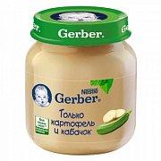 Gerber Пюре Картофель кабачок с 4 мес. 130 г