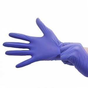 Перчатки Bi-Safe нитриловые нестерильные неопудренные смотровые р.L 2 шт. (1 пара) фиолетовые