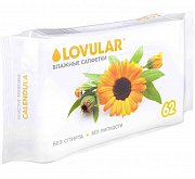 Lovular Влажные салфетки с календулой 62 шт.