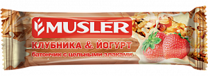 Musler Батончик Мюсли Клубника-Йогурт с цельными злаками 30 г