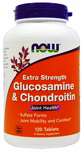 NOW Глюкозамин с хондроитином таблетки 120 шт. (БАД)