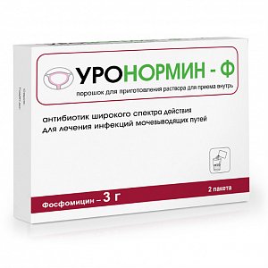 Уронормин-Ф порошок для приготовления раствора для приема внутрь 3 г пакетики 2 шт.