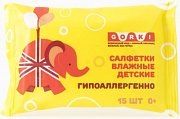 Салфетки детские влажные Gorki 15 шт слон