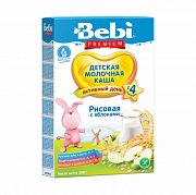Bebi Premium Каша молочная Рисовая с яблоками с 4 мес. 250 г