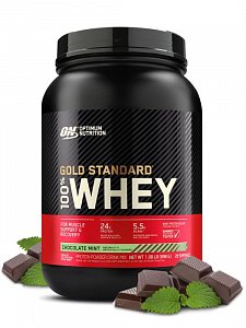 Optimum Nutrition 100% Whey Gold Standart протеин в порошке банка 898/912г Мятный шоколад