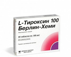L-Тироксин Берлин-Хеми таблетки 100 мкг 50 шт.