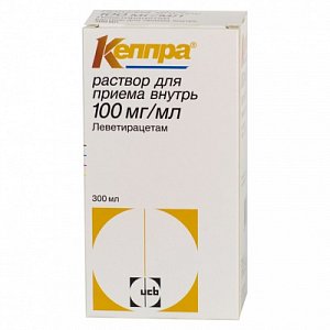 Кеппра раствор для приема внутрь 100 мг/мл флакон 300 мл