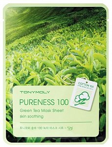 Tony Moly Маска успокаивающая с экстрактом зеленого чая Pureness 100 Green Tea 1 шт.