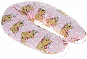 Фэст Подушка Для Беременных И Кормящих Женщин , Розовая Спящие Мишки