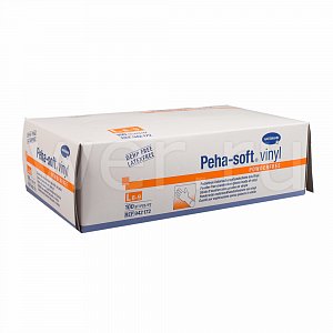 Peha-Soft Перчатки виниловые нестерильные неопудренные размер L 2 шт. (1 пара) (Р) Hartmann [Хартманн]