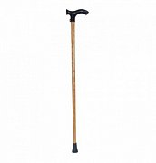 Трость деревянная с пластмассовой ручкой