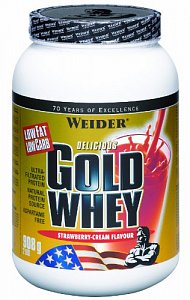 Weider Gold Whey банка 908 гр со вкусом клубники-крем