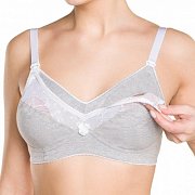 Фэст Бюстгальтер 4438 р.80D, Серый меланж Белый