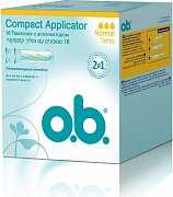 o.b. Compact Applicator Тампоны Normal 16 шт. с аппликатором o.b. Compact Applicator Тампоны Normal 16 шт. с аппликатором