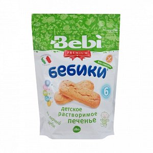 Bebi Premium Печенье детское Бебики без глютена 180 г