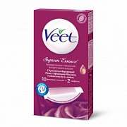 Veet Полоски восковые с ароматом бархатной розы и эфирными маслами 10 шт.