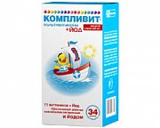 Компливит Мультивитамин+ Йод порошок для приготовления суспензий флакон 34 г