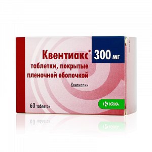 Квентиакс таблетки покрытые пленочной оболочкой 300 мг 60 шт.