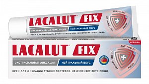 Lacalut Крем Fix для фиксации зубных протезов экстрасильный 40г нейтральный