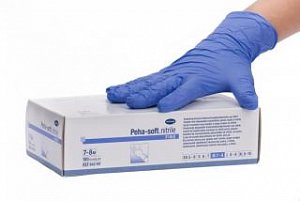 Peha-Soft Перчатки нитриловые нестерильные неопудренные размер S 100 шт. (50 пар)
