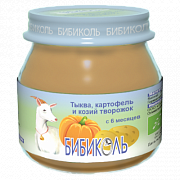 Бибиколь Пюре Тыква, картофель и козий творожок с 6 мес. 80 г