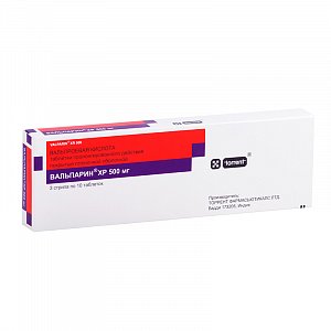 Вальпарин ХР таблетки пролонгированного действия покрытые оболочкой 500 мг 30 шт.