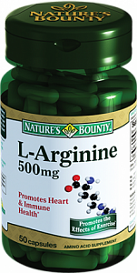 Nature`s Bounty L-аргинин капсулы 500 мг 50 шт. (БАД)