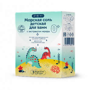 Соль для ванн детская 0+ ComForte с экстрактом череды ф/п 150 г, 3 шт.