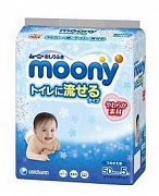 Moony Салфетки влажные для детей запасной блок 50х5 шт.