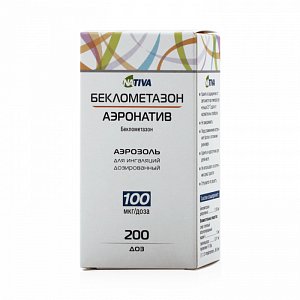 Беклометазон-аэронатив аэрозоль для ингаляций дозированный 100 мкг/доза 200 доз