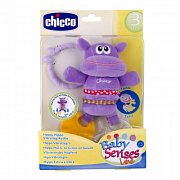 Chicco Игрушка-погремушка мягкая Счастливый бегемотик 3м+ Chicco Игрушка-погремушка мягкая Счастливый бегемотик 3м+