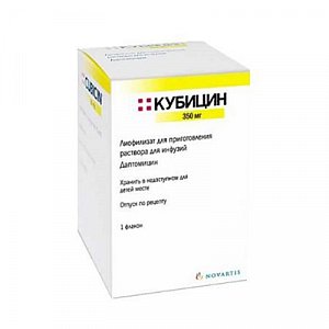 Кубицин лиофилизат для приготовления раствора для инфузий 350 мг флакон 1 шт.