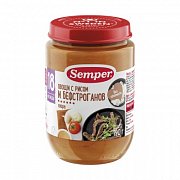 Semper Пюре Овощи с рисом и бефстроганов с 18 мес. 190 г Semper Пюре Овощи с рисом и бефстроганов с 18 мес. 190 г
