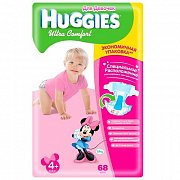 Huggies Подгузники Ultra Comfort 10-16 кг 68 шт. для девочек