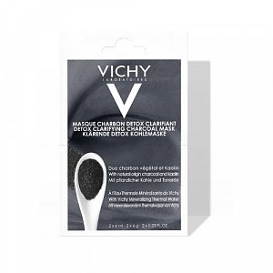 Vichy Mineral Masks Маска-детокс с древесным углем 6 мл 2 шт.
