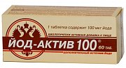 Йод-Актив таблетки 100 мкг 60 шт. Диод (БАД) Йод-Актив таблетки 100 мкг 60 шт. Диод (БАД)