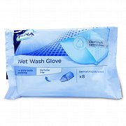 Tena рукавички влажные для мытья №8