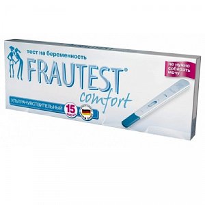Тест фраутест на беременность комфорт в кассете с колпачком тест на определение беременности 1 шт.