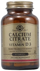 Солгар Цитрат кальция с витамином Д3 таблетки 60 шт. (БАД)