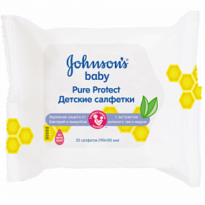Johnson`s Baby Салфетки влажные Pure Protect 25 шт.