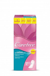 Carefree Прокладки ежедневные Cotton extract без аромата 20 шт.