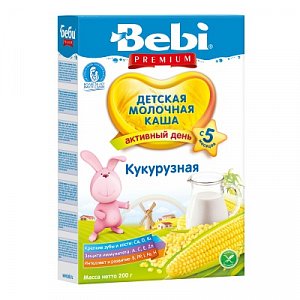Bebi Premium Каша молочная Кукурузная с 5 мес. 200 г